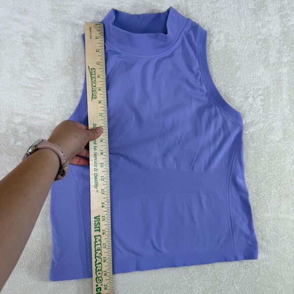 Athleta Women S/M Momentum Seamless Mock Tank Sleeveless Athleisure Purple - Picture 3 of 6